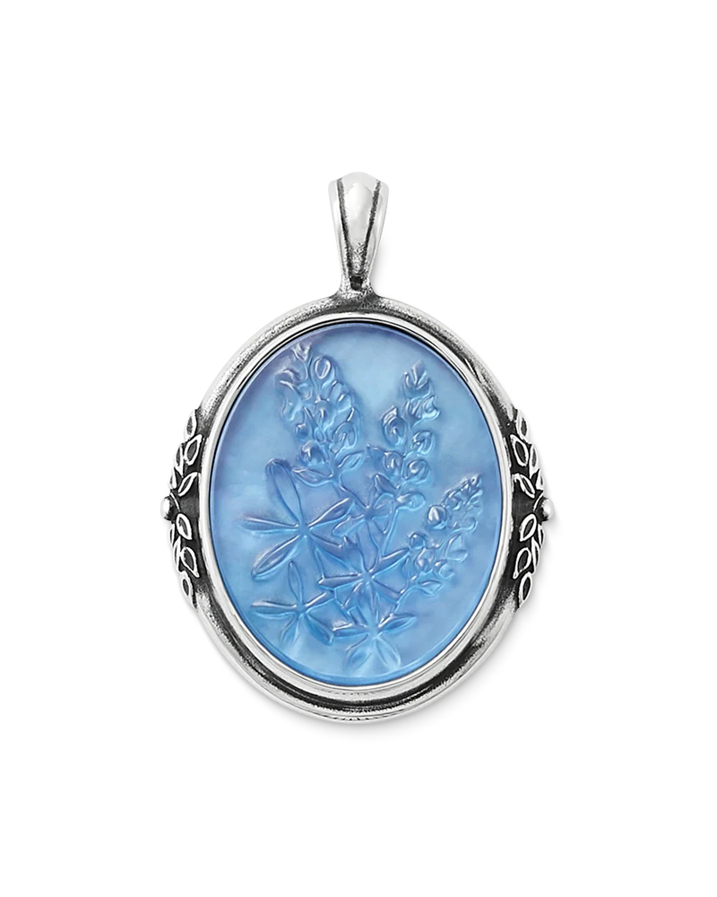 Sculpted Bluebonnet Triplet Pendant - Image 3