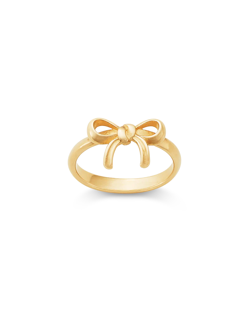 Delicate Bow Gold Ring