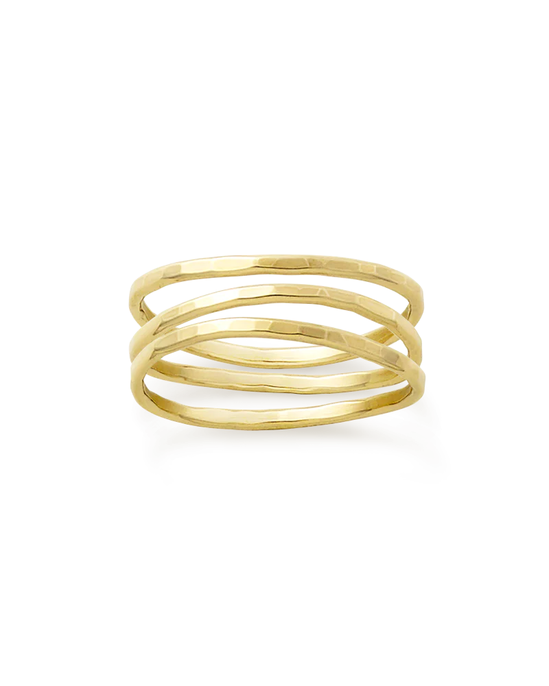Delicate Forged Gold Rings - Image 3
