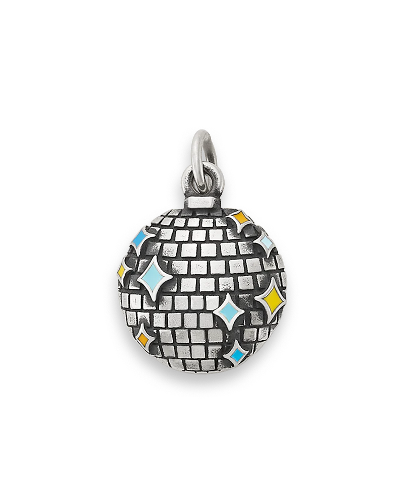 Enamel Disco Ball Charm