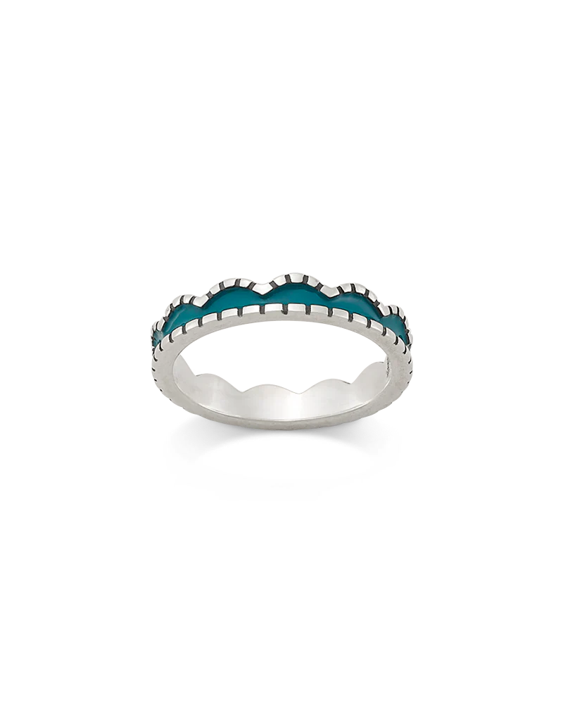 Enamel Scalloped Stacker Ring - Image 3