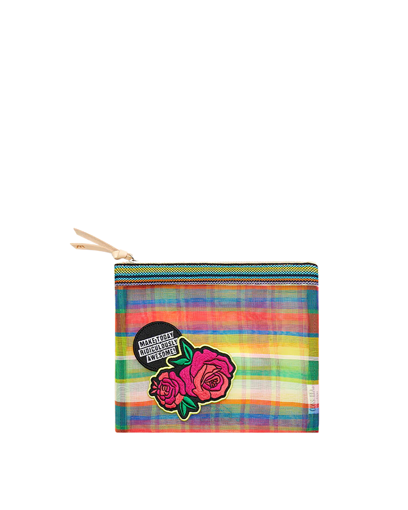 Marcela Patch Slim Zip Pouch