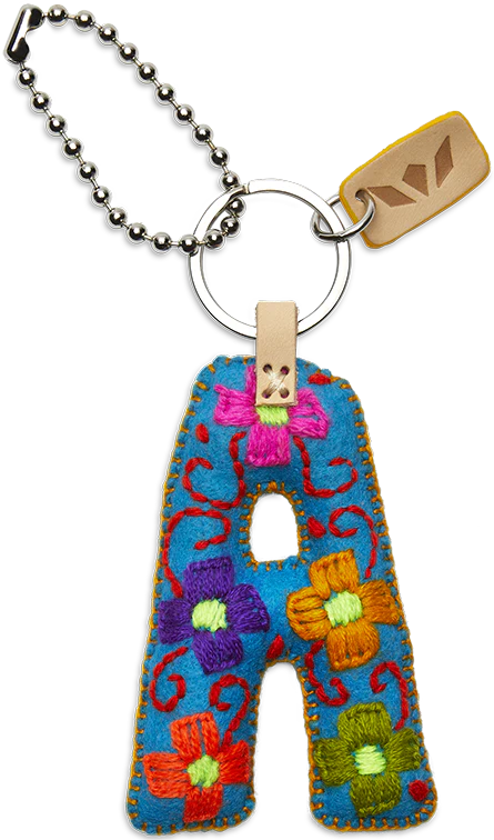 Turquoise Felt Alphabet Charms - Image 3